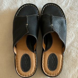 B.O.C. Leather Slip On Sandals, EUC, Size 10
